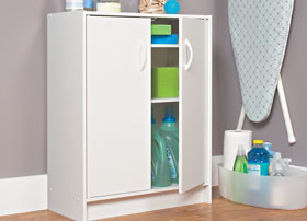 8982 - ClosetMaid 2 Door Laminate Stackable Organiser White